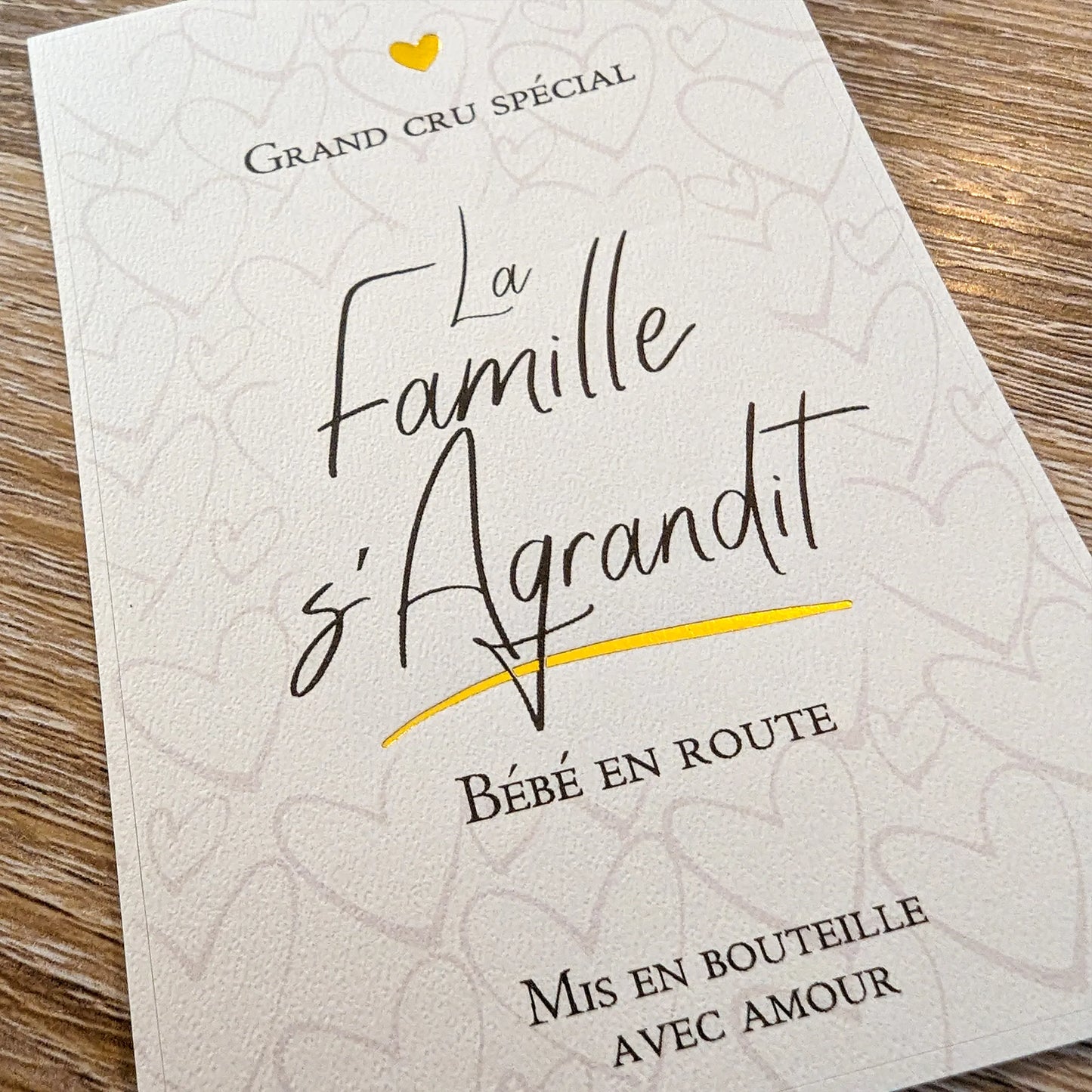 Étiquette Vin Annonce Grossesse – La Famille s’Agrandit – FUNFEST