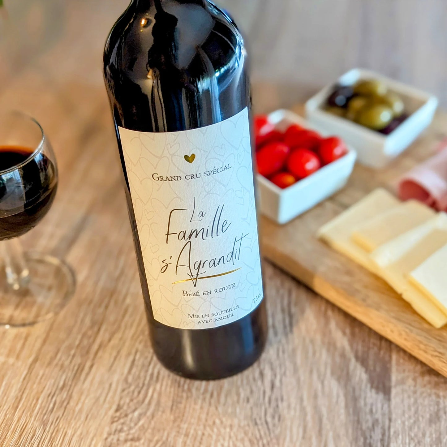 Étiquette Vin Annonce Grossesse – La Famille s’Agrandit – FUNFEST