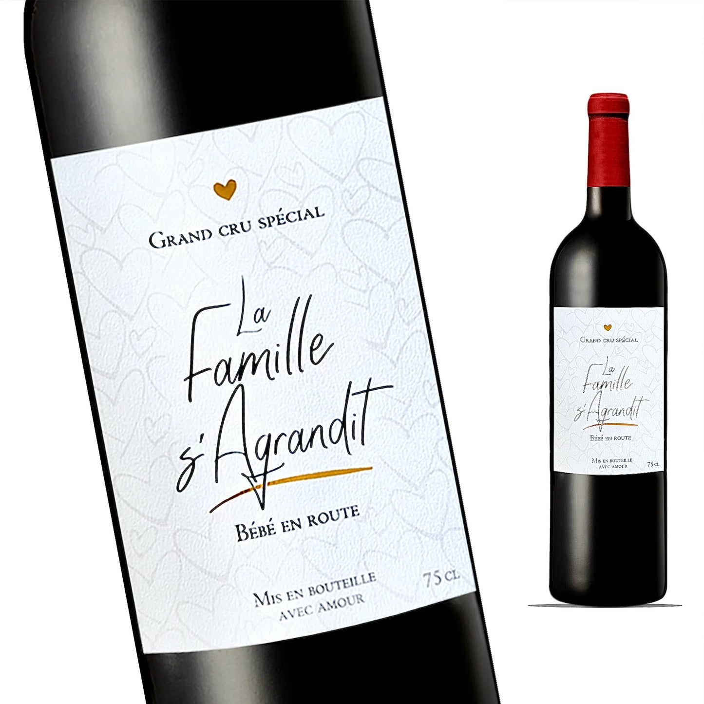 Étiquette Vin Annonce Grossesse – La Famille s’Agrandit – FUNFEST