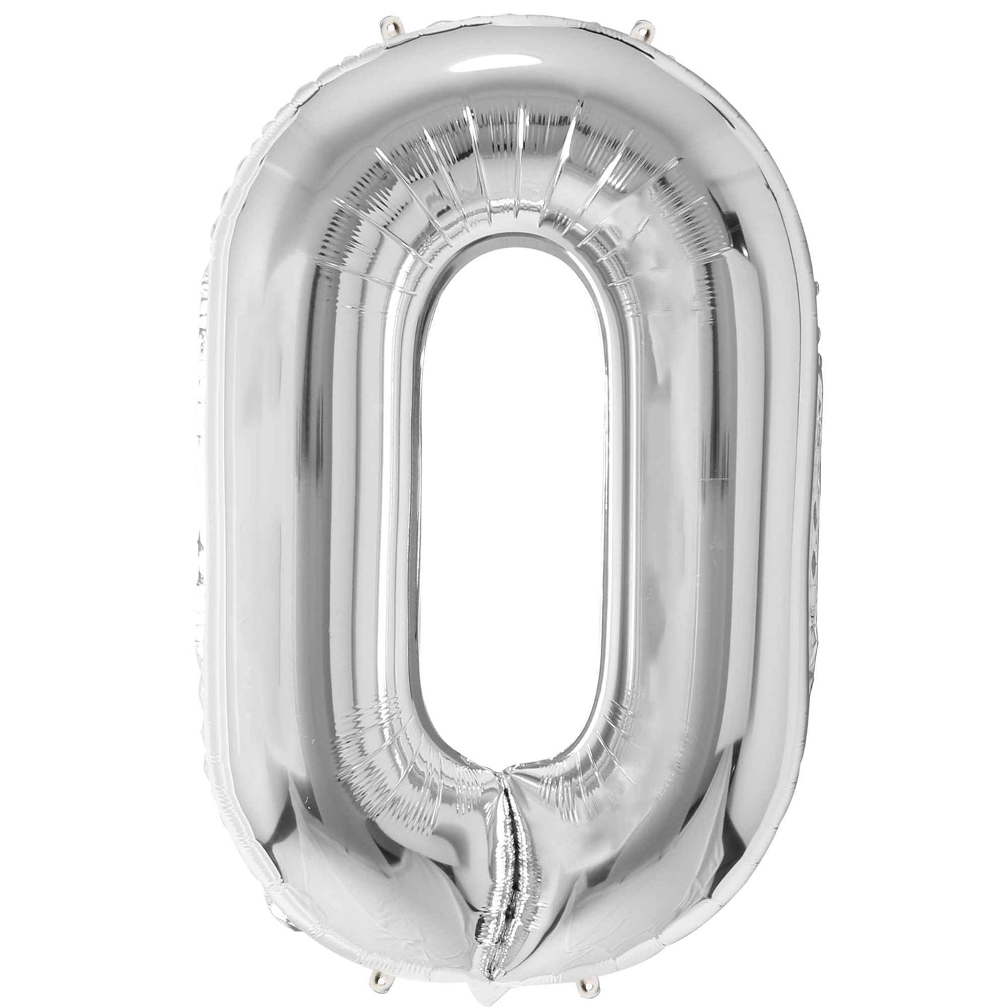 Ballon Anniversaire Chiffre Géant 100 cm – Argent – Hélium ou Air – Réutilisable avec Paille – FUNFEST