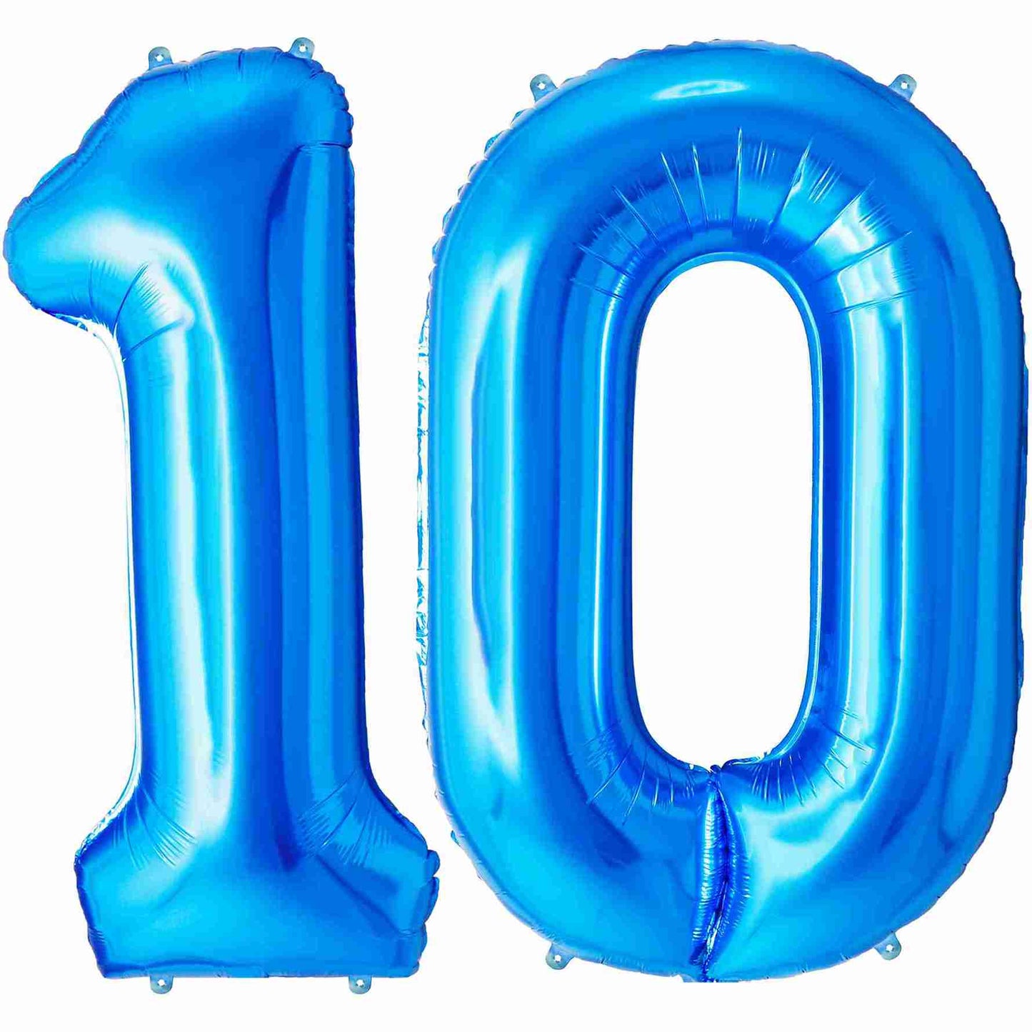 Ballon Anniversaire Chiffre Géant 100 cm – Bleu – Hélium ou Air – Réutilisable avec Paille – FUNFEST
