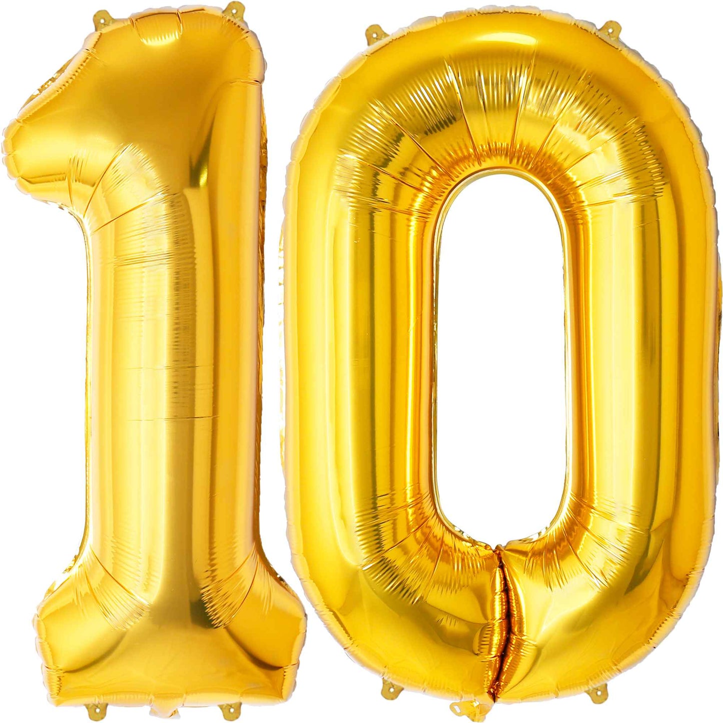 Ballon Anniversaire Chiffre Géant 100 cm – Or – Hélium ou Air – Réutilisable avec Paille – FUNFEST
