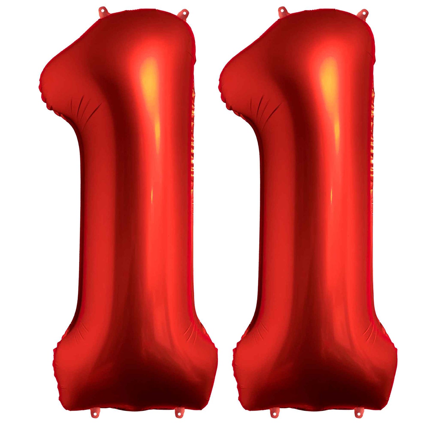 Ballon Anniversaire Chiffre Géant 100 cm – Rouge chrome – Hélium ou Air – Réutilisable avec Paille – FUNFEST