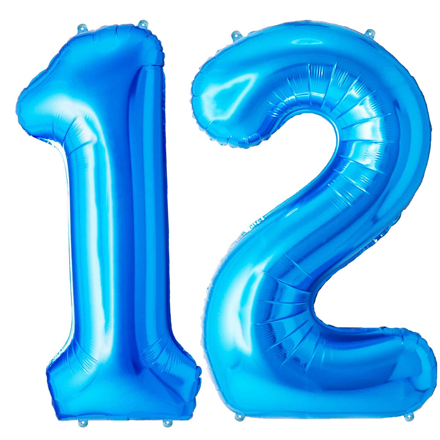 Ballon Anniversaire Chiffre Géant 100 cm – Bleu – Hélium ou Air – Réutilisable avec Paille – FUNFEST