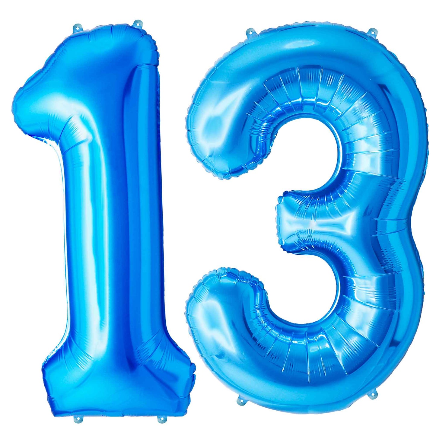 Ballon Anniversaire Chiffre Géant 100 cm – Bleu – Hélium ou Air – Réutilisable avec Paille – FUNFEST