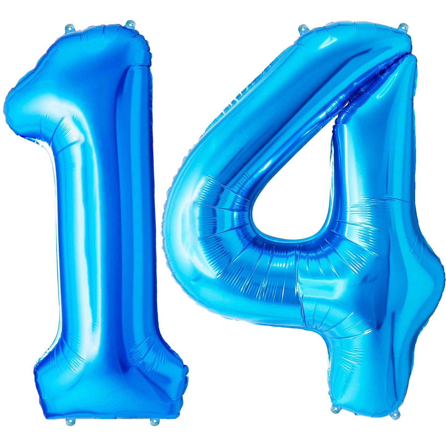 Ballon Anniversaire Chiffre Géant 100 cm – Bleu – Hélium ou Air – Réutilisable avec Paille – FUNFEST