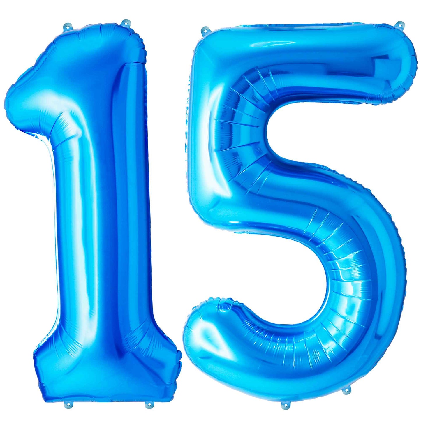 Ballon Anniversaire Chiffre Géant 100 cm – Bleu – Hélium ou Air – Réutilisable avec Paille – FUNFEST