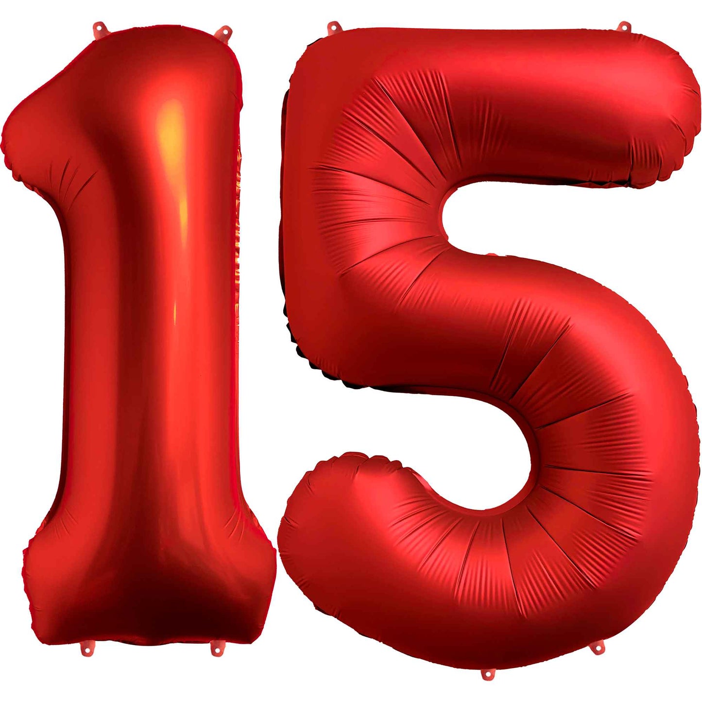 Ballon Anniversaire Chiffre Géant 100 cm – Rouge chrome – Hélium ou Air – Réutilisable avec Paille – FUNFEST