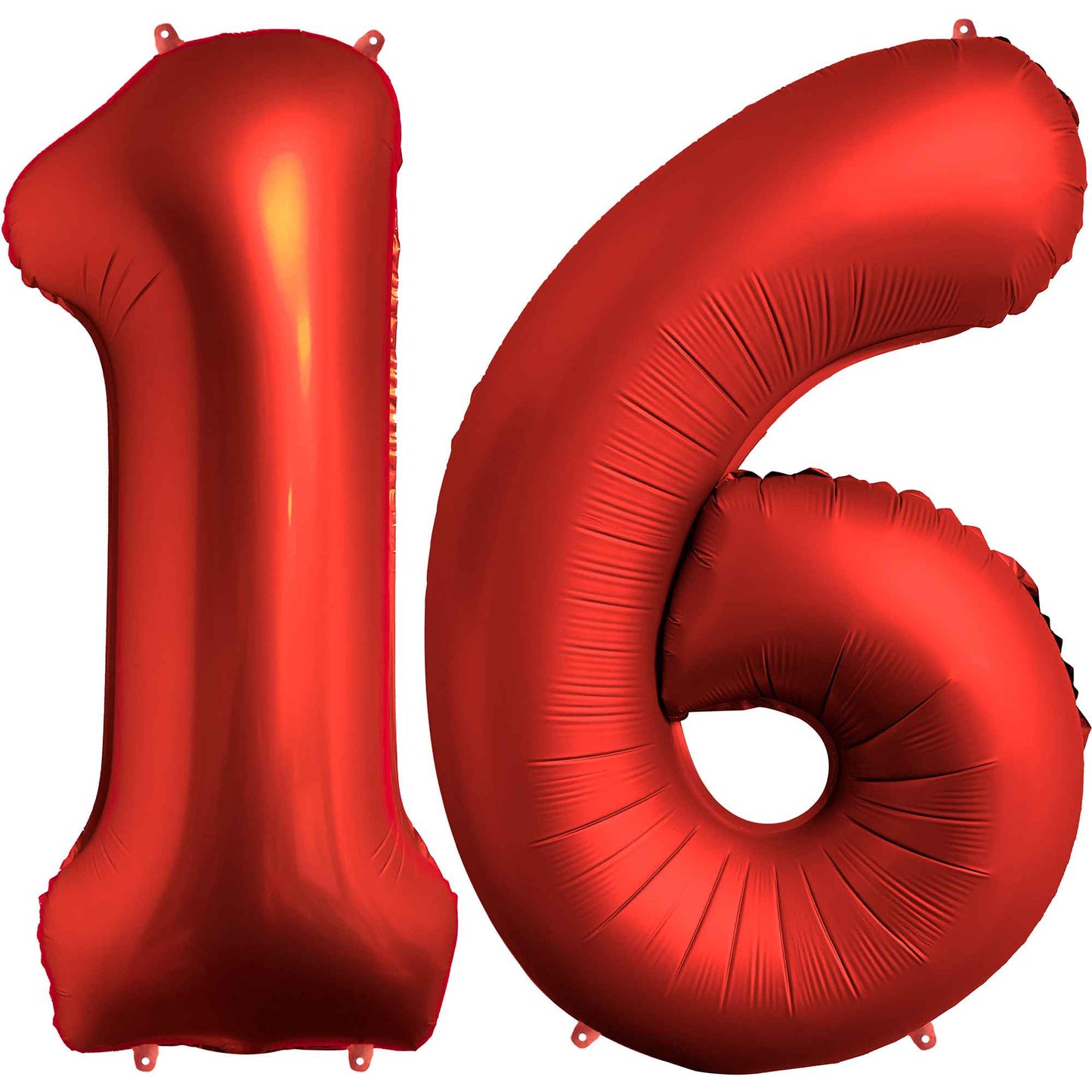 Ballon Anniversaire Chiffre Géant 100 cm – Rouge chrome – Hélium ou Air – Réutilisable avec Paille – FUNFEST