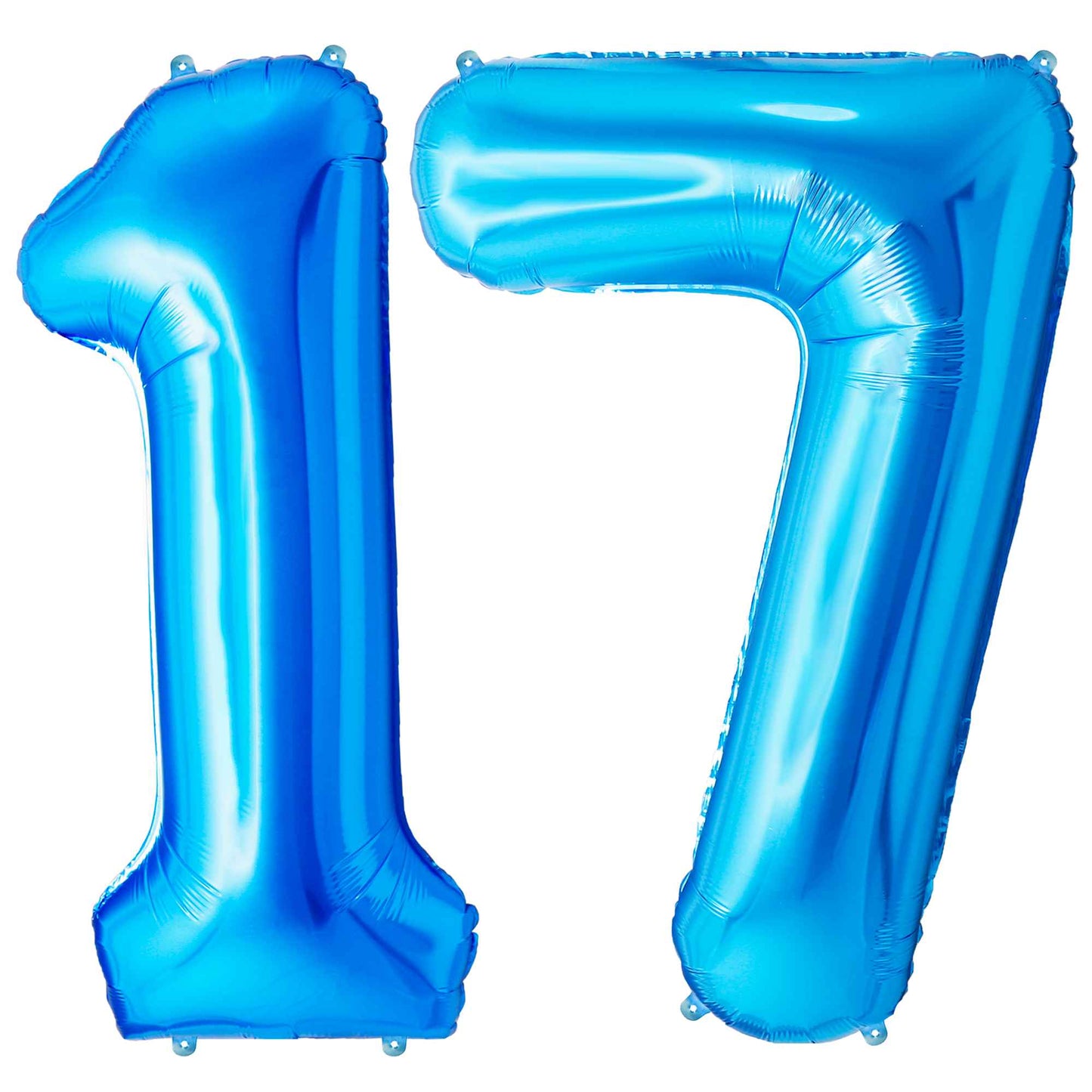Ballon Anniversaire Chiffre Géant 100 cm – Bleu – Hélium ou Air – Réutilisable avec Paille – FUNFEST