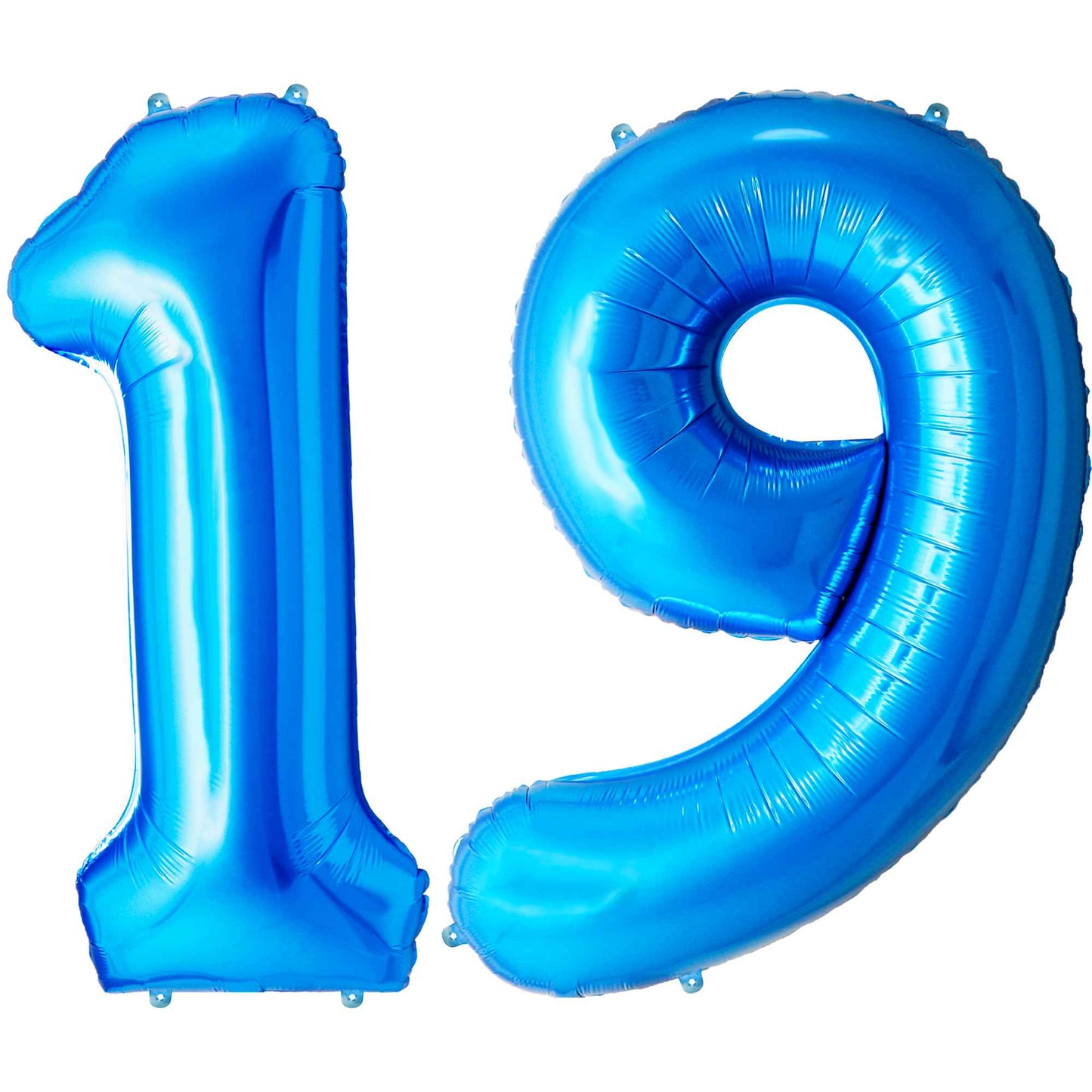 Ballon Anniversaire Chiffre Géant 100 cm – Bleu – Hélium ou Air – Réutilisable avec Paille – FUNFEST
