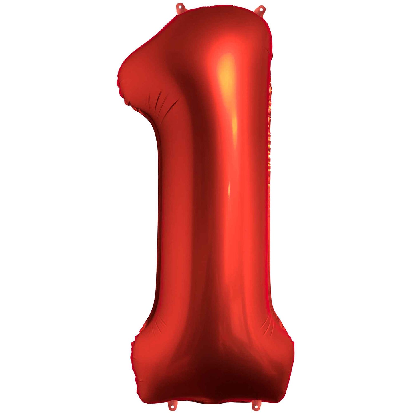 Ballon Anniversaire Chiffre Géant 100 cm – Rouge chrome – Hélium ou Air – Réutilisable avec Paille – FUNFEST