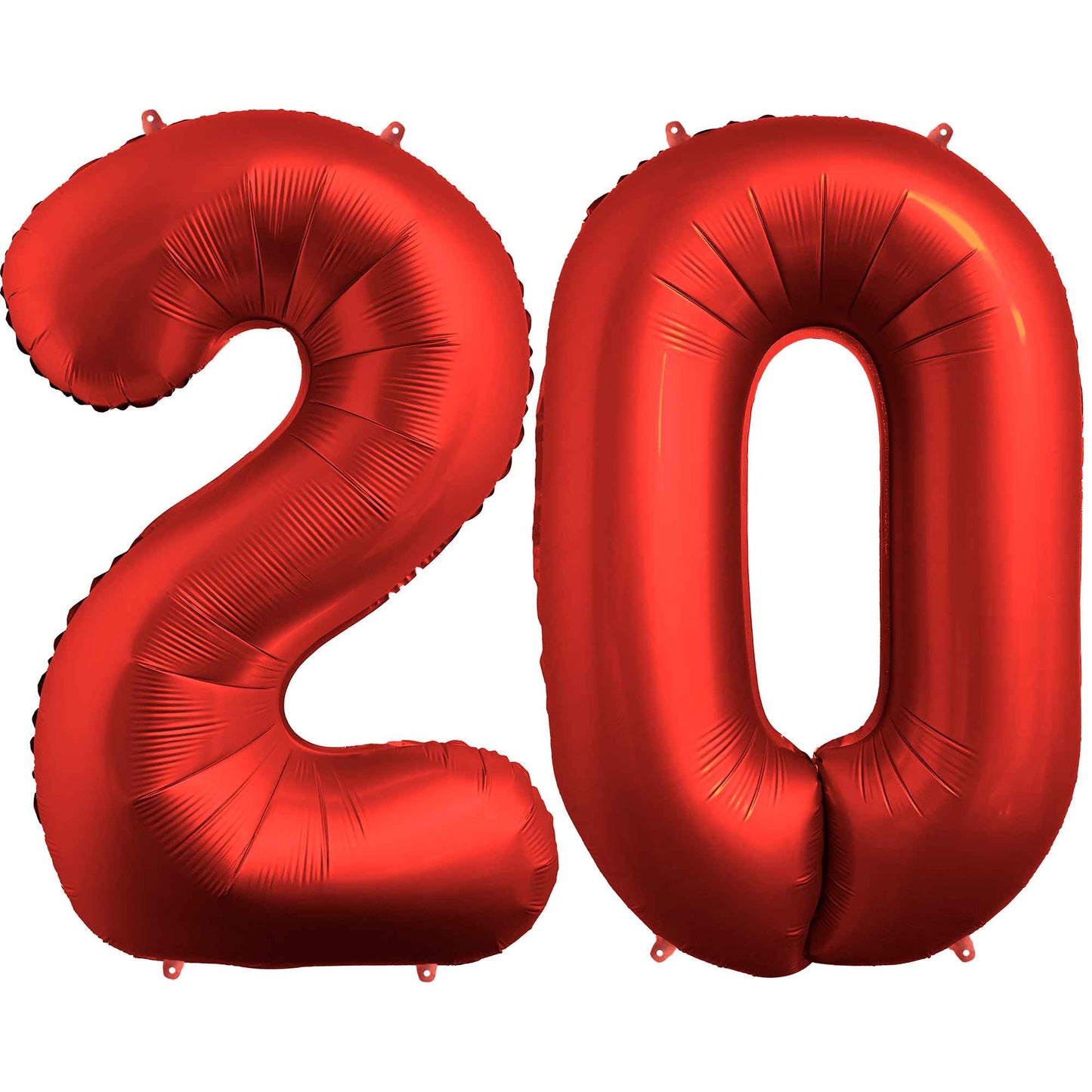 Ballon Anniversaire Chiffre Géant 100 cm – Rouge chrome – Hélium ou Air – Réutilisable avec Paille – FUNFEST