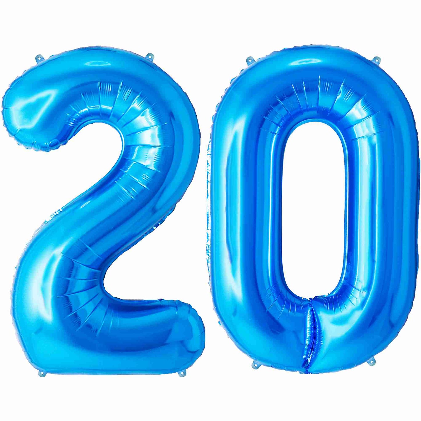 Ballon Anniversaire Chiffre Géant 100 cm – Bleu – Hélium ou Air – Réutilisable avec Paille – FUNFEST