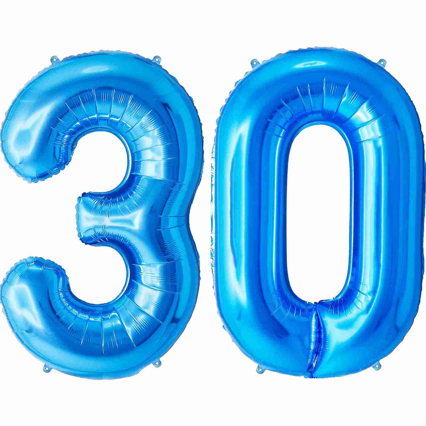 Ballon Anniversaire Chiffre Géant 100 cm – Bleu – Hélium ou Air – Réutilisable avec Paille – FUNFEST