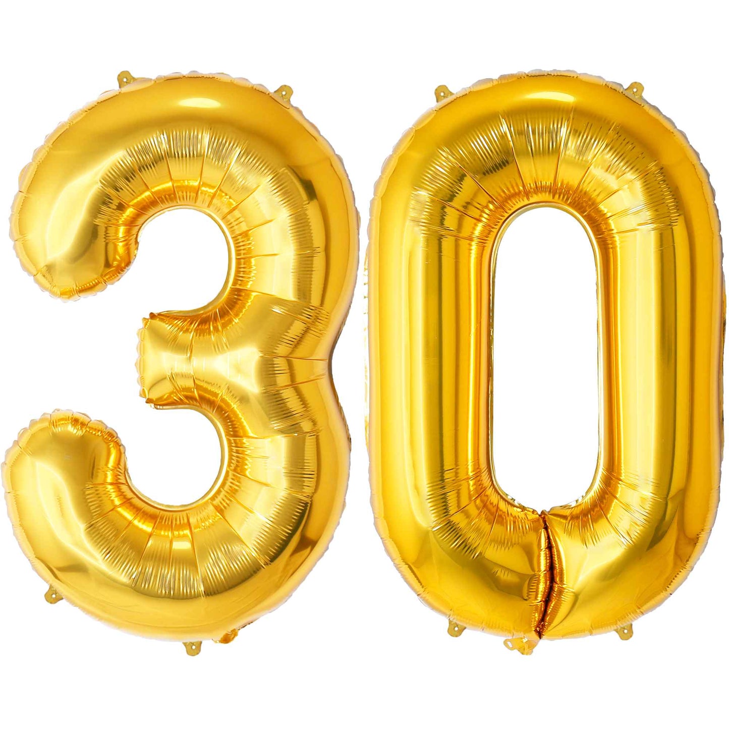 Ballon Anniversaire Chiffre Géant 100 cm – Or – Hélium ou Air – Réutilisable avec Paille – FUNFEST