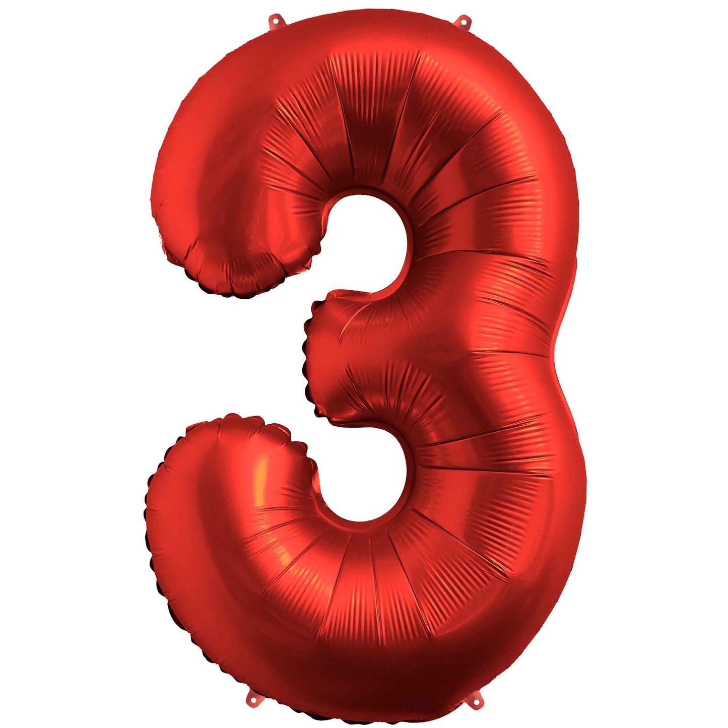 Ballon Anniversaire Chiffre Géant 100 cm – Rouge chrome – Hélium ou Air – Réutilisable avec Paille – FUNFEST
