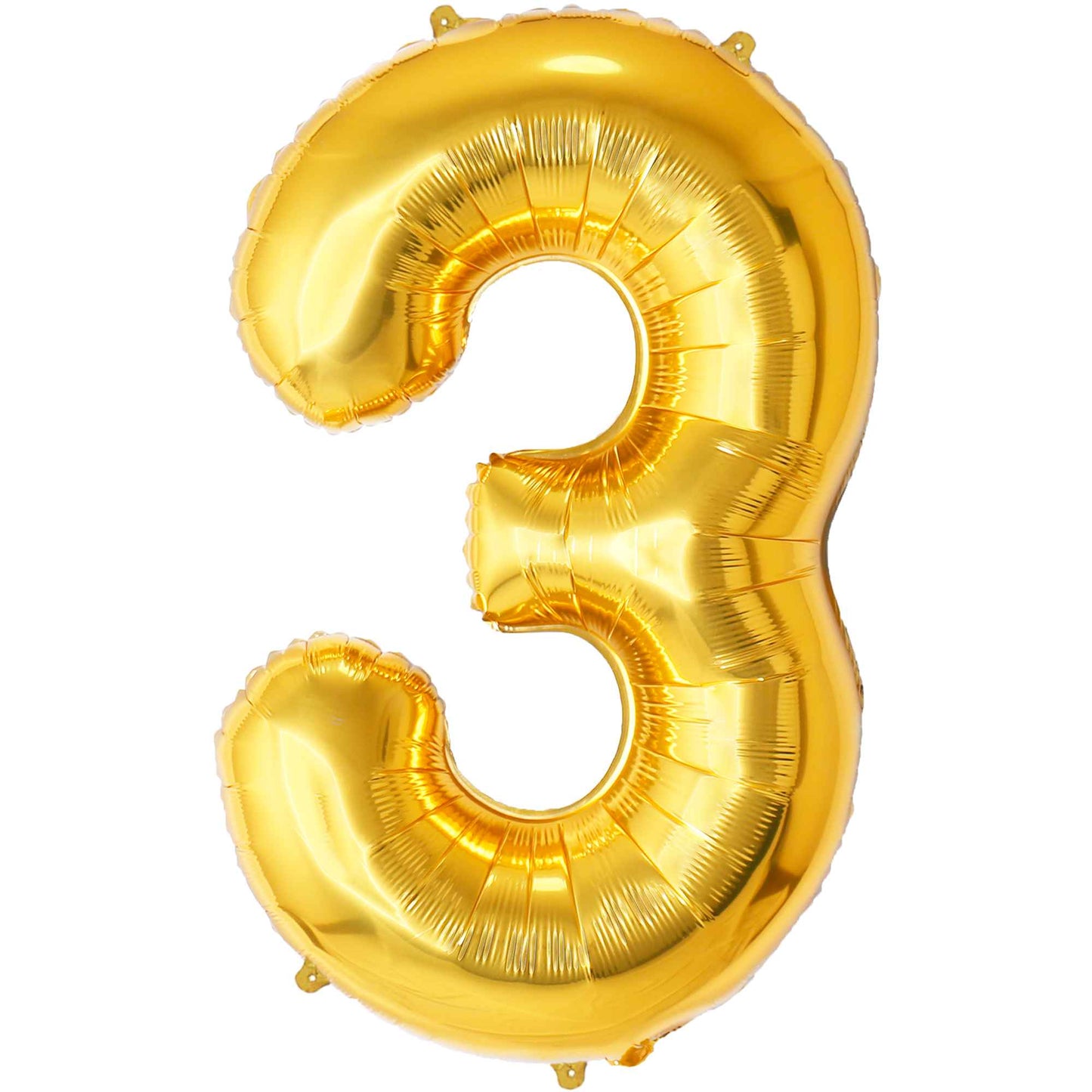 Ballon Anniversaire Chiffre Géant 100 cm – Or – Hélium ou Air – Réutilisable avec Paille – FUNFEST