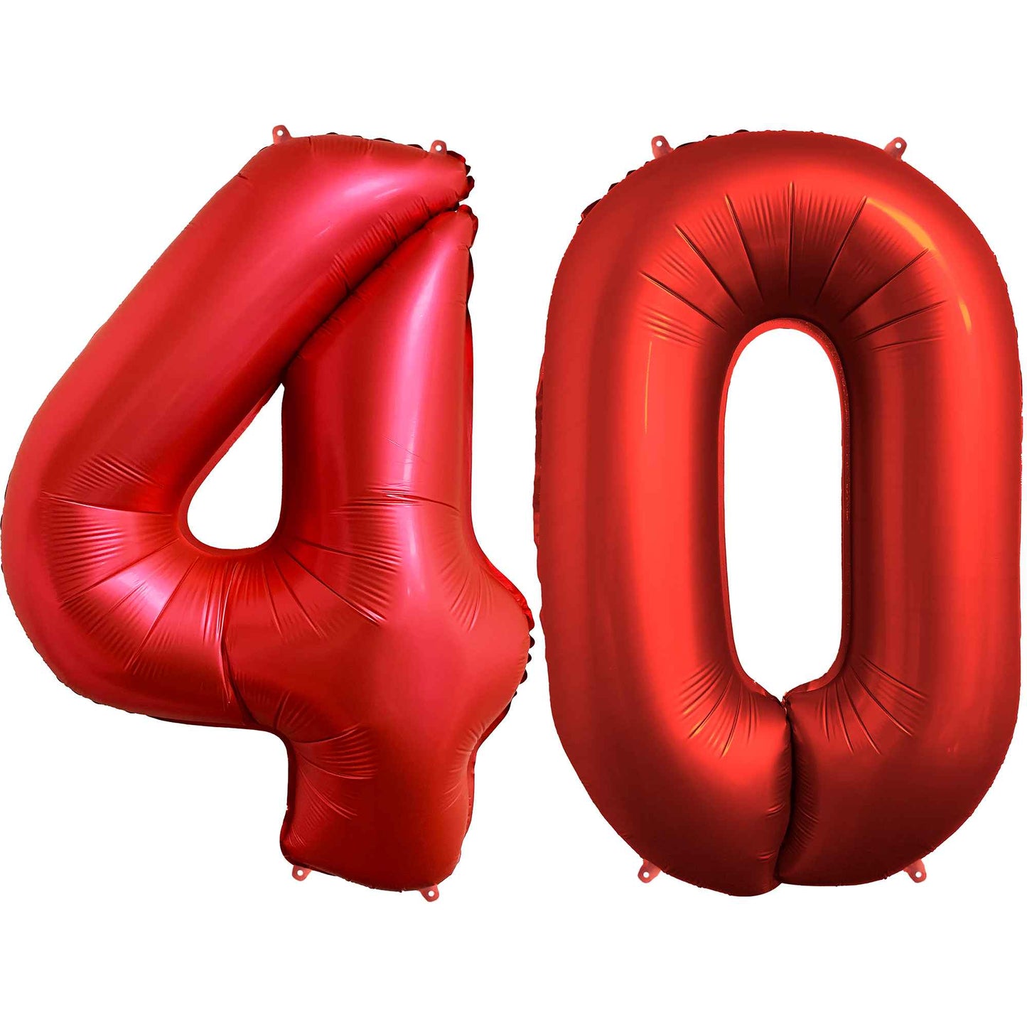 Ballon Anniversaire Chiffre Géant 100 cm – Rouge chrome – Hélium ou Air – Réutilisable avec Paille – FUNFEST