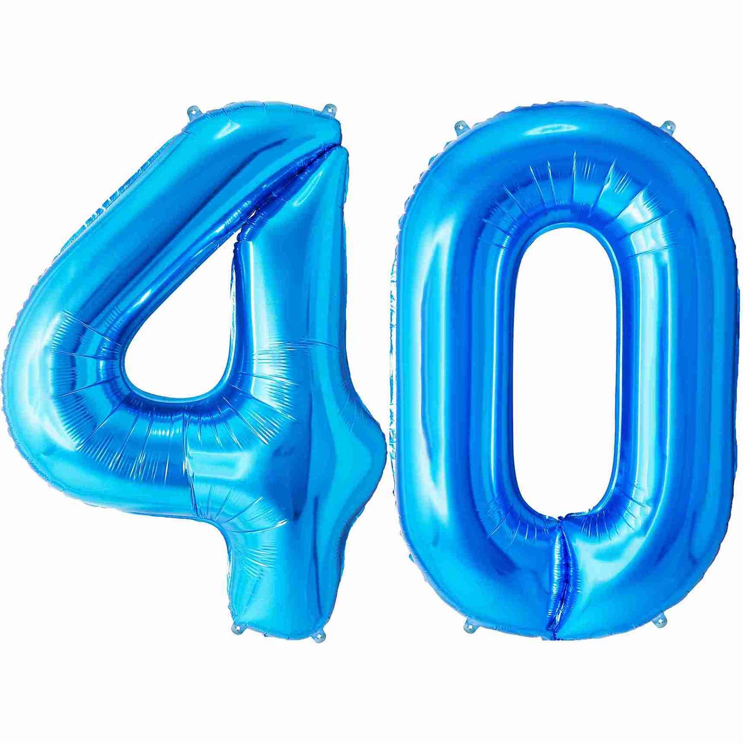Ballon Anniversaire Chiffre Géant 100 cm – Bleu – Hélium ou Air – Réutilisable avec Paille – FUNFEST