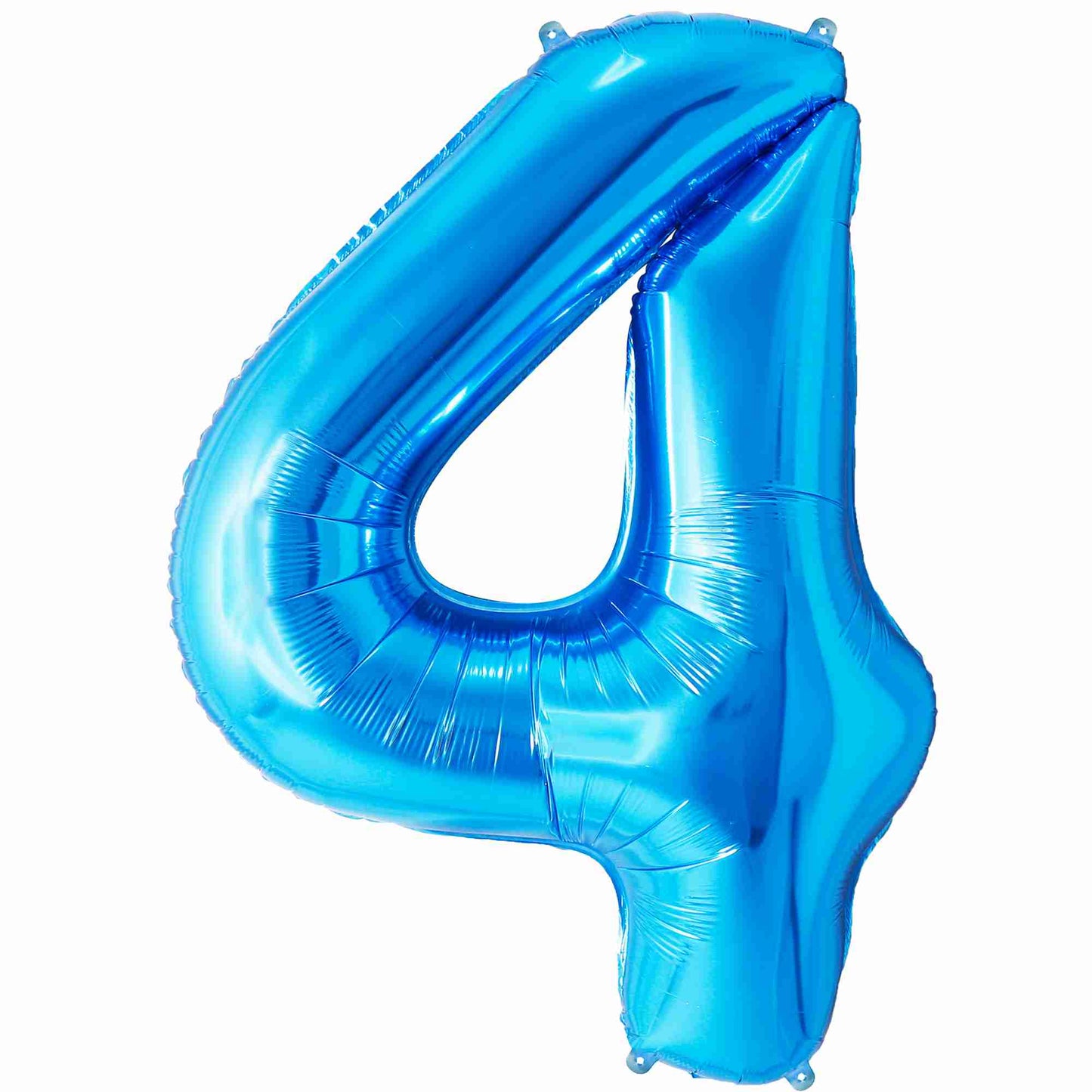 Ballon Anniversaire Chiffre Géant 100 cm – Bleu – Hélium ou Air – Réutilisable avec Paille – FUNFEST