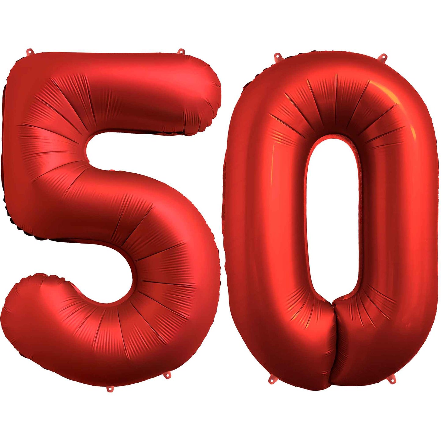 Ballon Anniversaire Chiffre Géant 100 cm – Rouge chrome – Hélium ou Air – Réutilisable avec Paille – FUNFEST