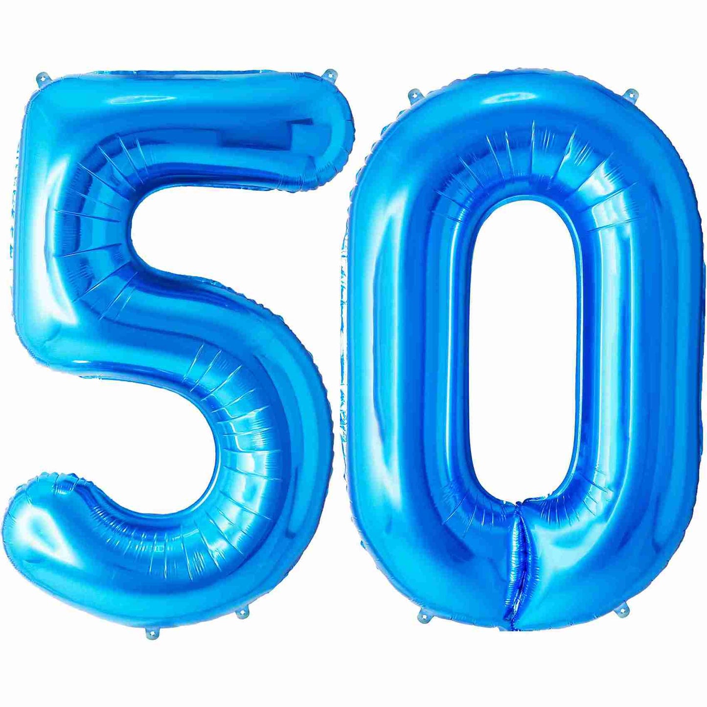 Ballon Anniversaire Chiffre Géant 100 cm – Bleu – Hélium ou Air – Réutilisable avec Paille – FUNFEST