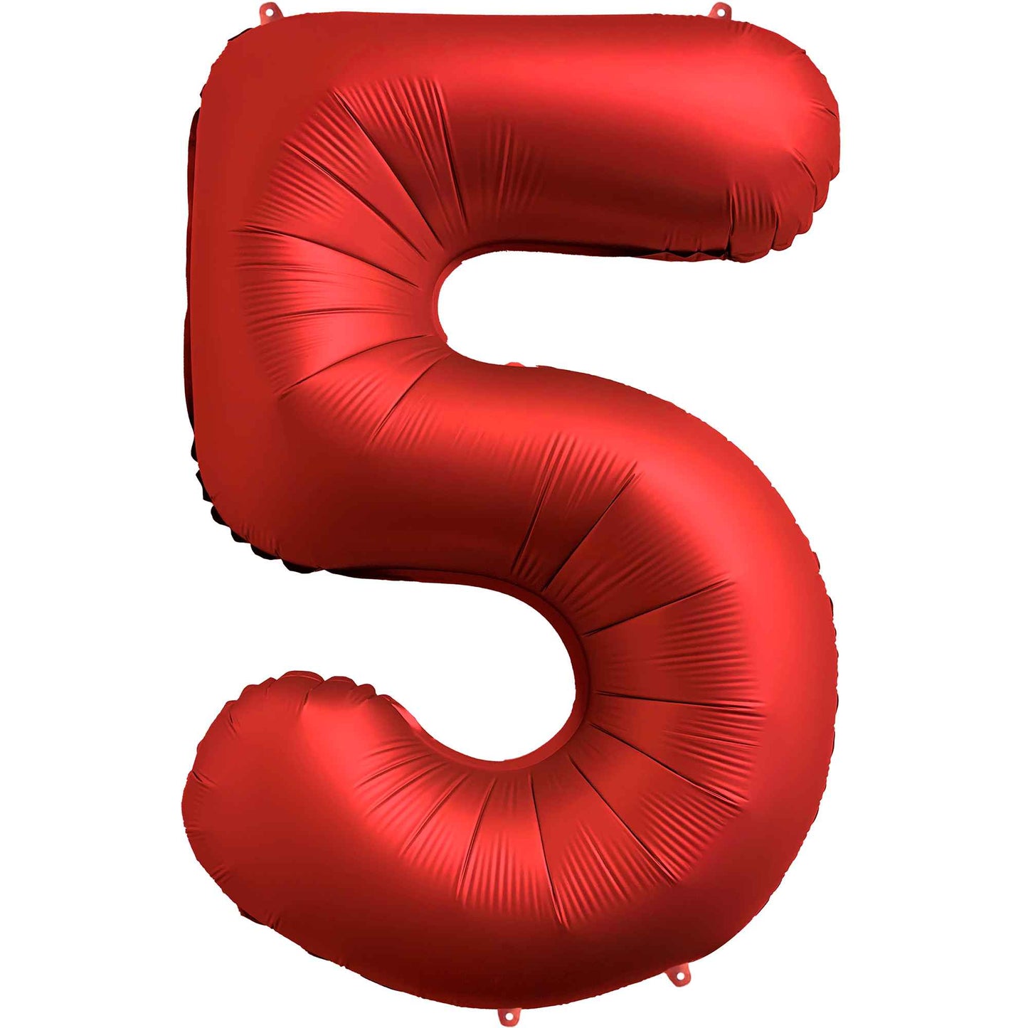 Ballon Anniversaire Chiffre Géant 100 cm – Rouge chrome – Hélium ou Air – Réutilisable avec Paille – FUNFEST