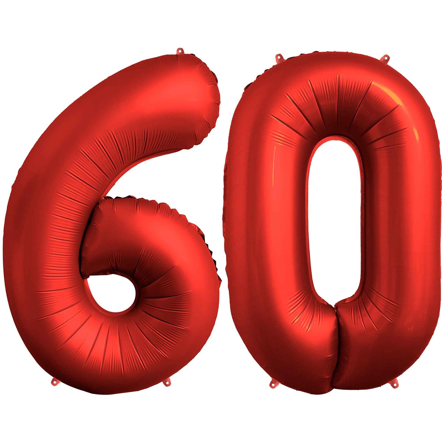 Ballon Anniversaire Chiffre Géant 100 cm – Rouge chrome – Hélium ou Air – Réutilisable avec Paille – FUNFEST