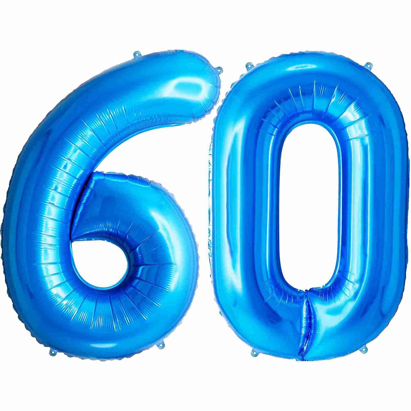 Ballon Anniversaire Chiffre Géant 100 cm – Bleu – Hélium ou Air – Réutilisable avec Paille – FUNFEST