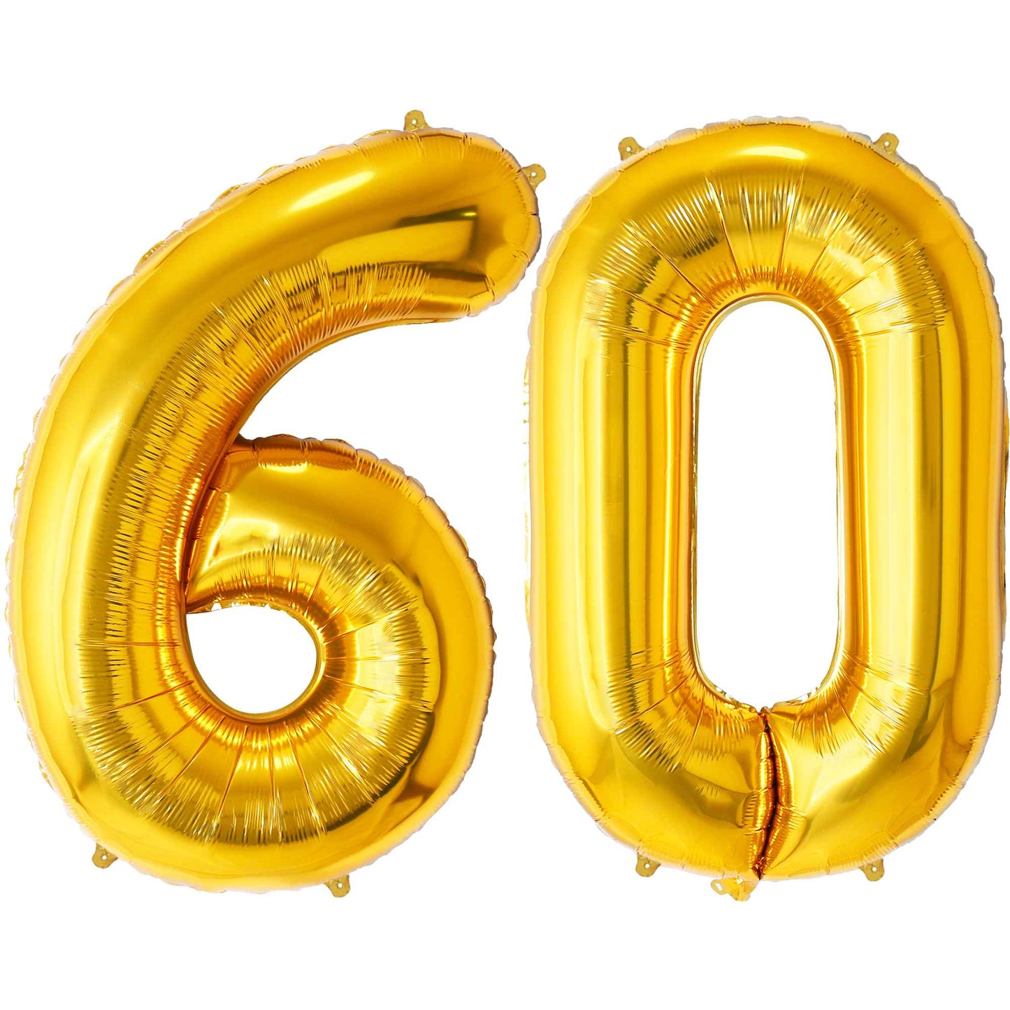 Ballon Anniversaire Chiffre Géant 100 cm – Or – Hélium ou Air – Réutilisable avec Paille – FUNFEST
