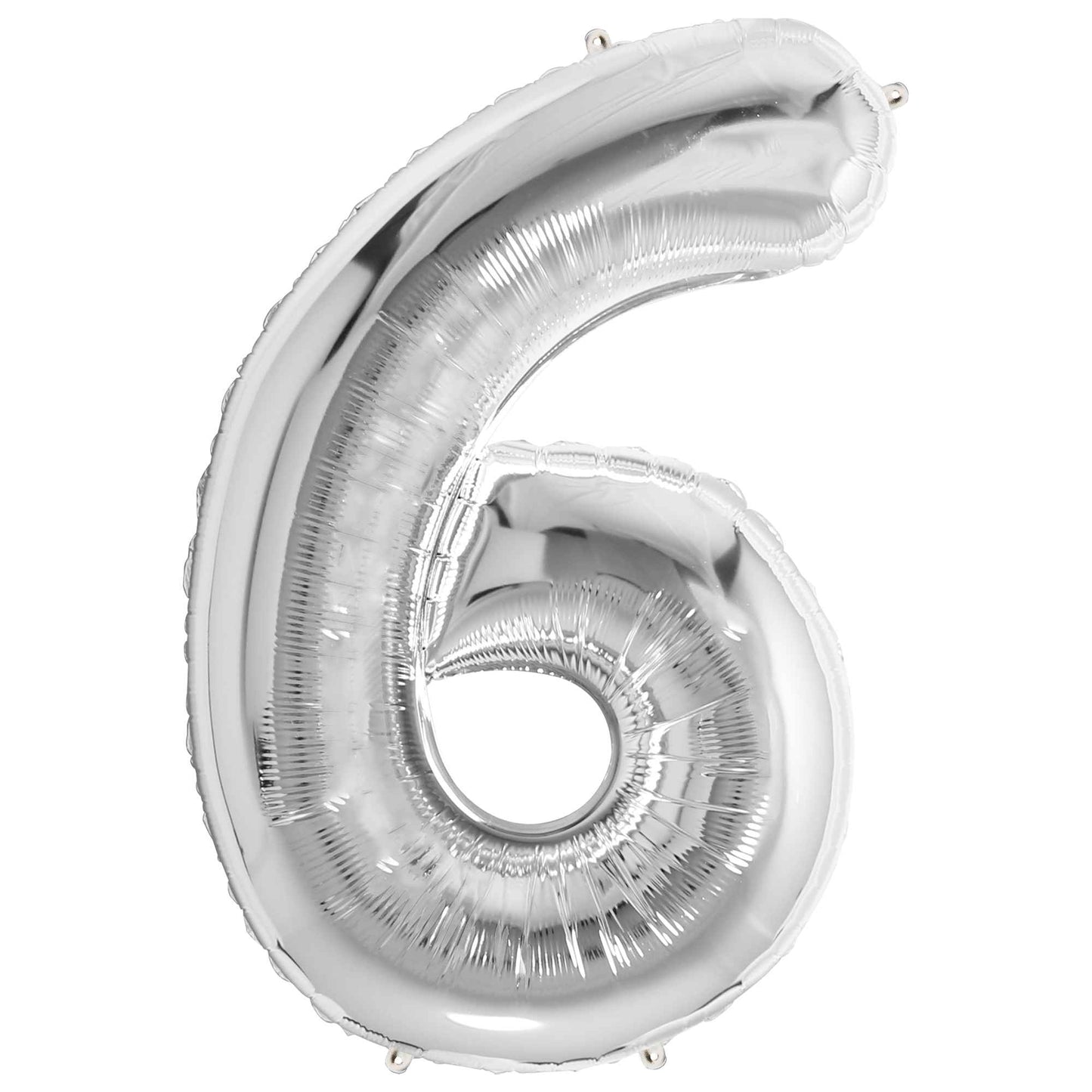 Ballon Anniversaire Chiffre Géant 100 cm – Argent – Hélium ou Air – Réutilisable avec Paille – FUNFEST