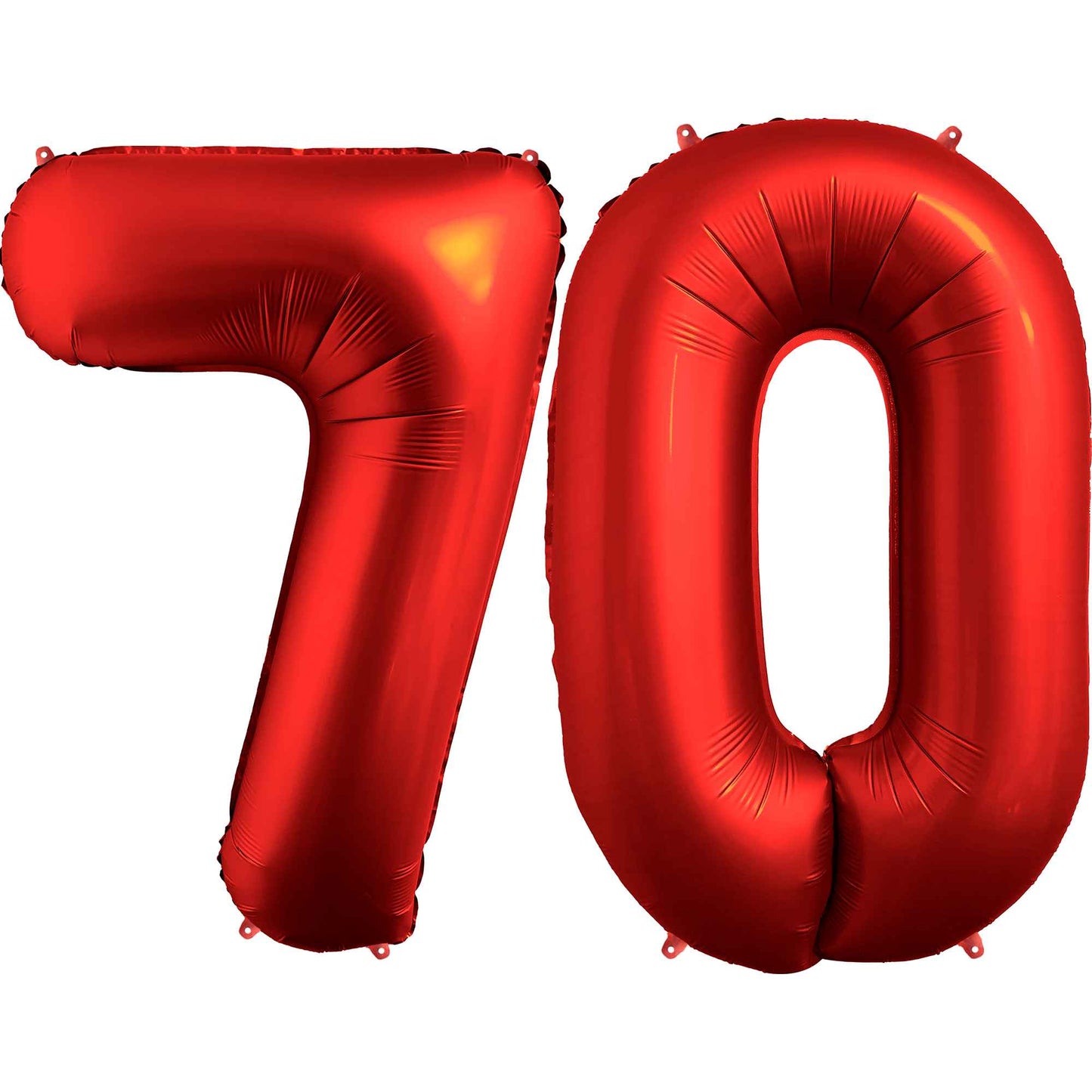 Ballon Anniversaire Chiffre Géant 100 cm – Rouge chrome – Hélium ou Air – Réutilisable avec Paille – FUNFEST