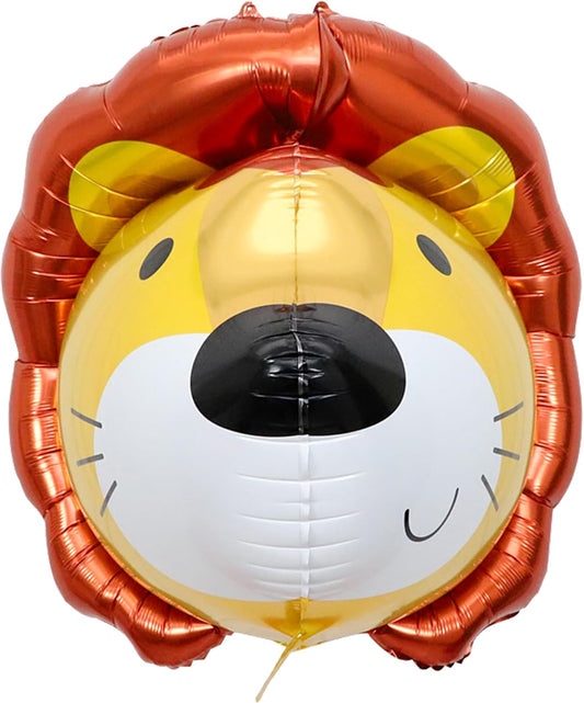 Ballons Lion de 70 cm - Décoration d'animal Ballon Lion – Inclus Ballon & Paille - Vole avec de l’hélium - Ballon Réutilisable de Qualité Supérieure