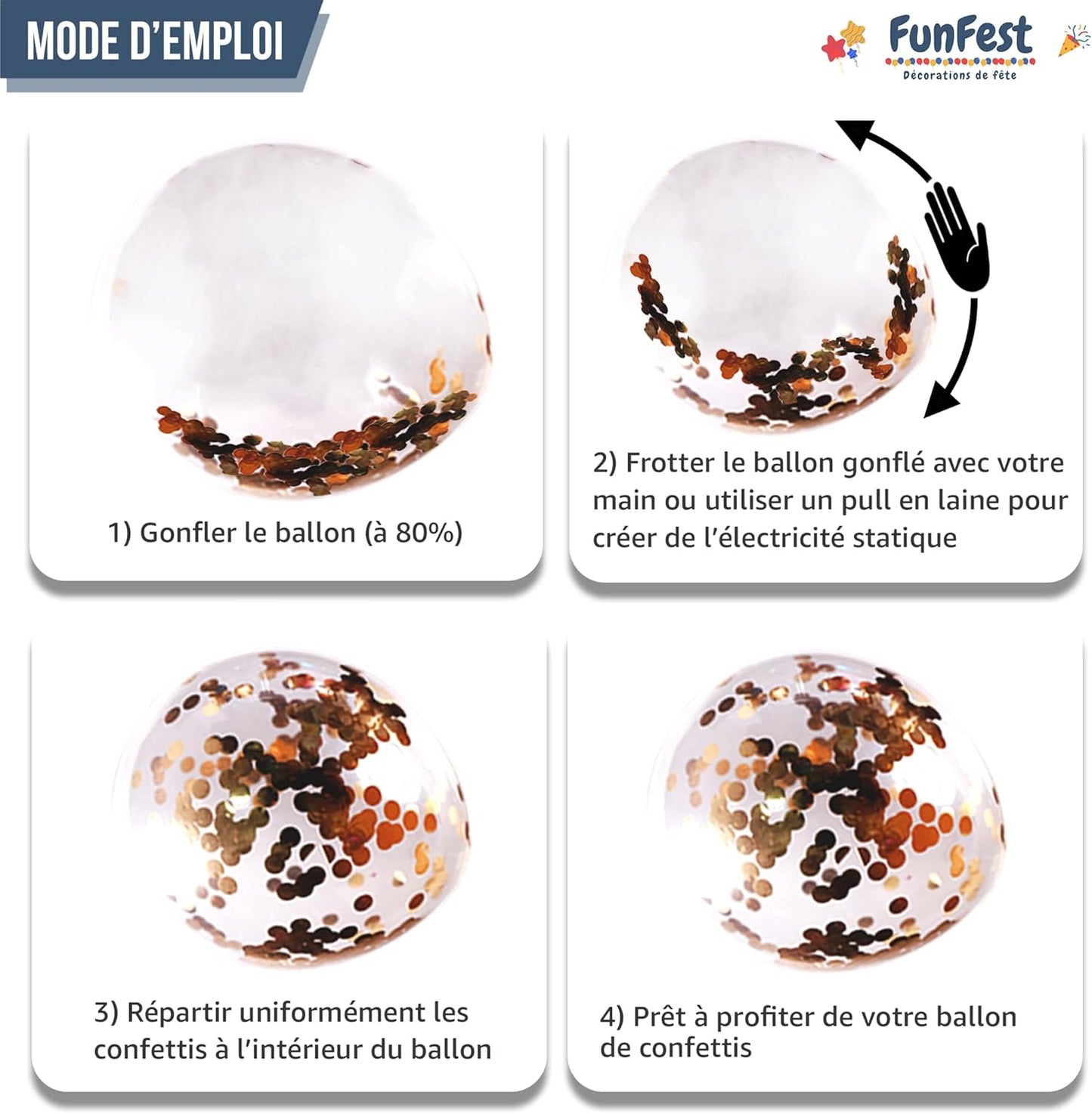 Décoration Baby Shower Fille – Pack 16 Pièces : Lettres FILLE, Bébé, Ballons Latex & Confettis – Funfest