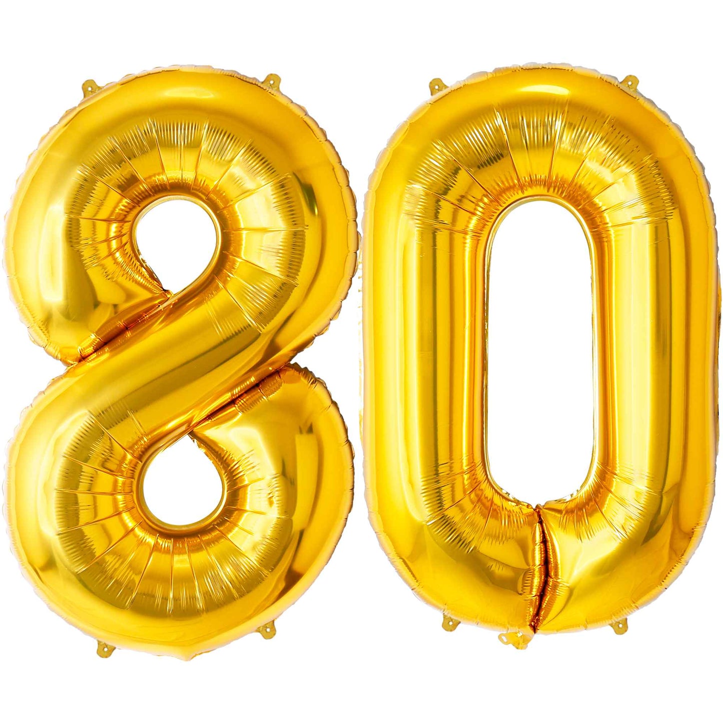 Ballon Anniversaire Chiffre Géant 100 cm – Or – Hélium ou Air – Réutilisable avec Paille – FUNFEST