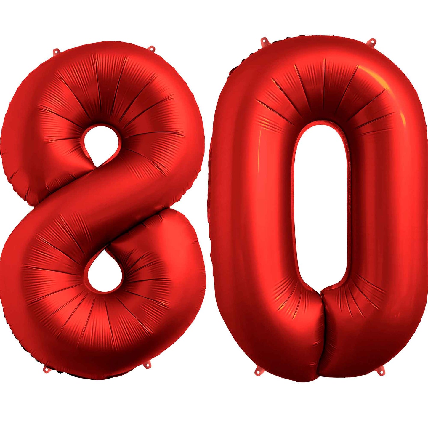 Ballon Anniversaire Chiffre Géant 100 cm – Rouge chrome – Hélium ou Air – Réutilisable avec Paille – FUNFEST
