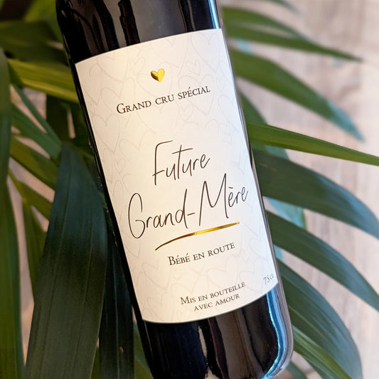 Étiquette Vin Annonce Grossesse – Future Grand-Mère - Style : Grand cru spécial – FUNFEST